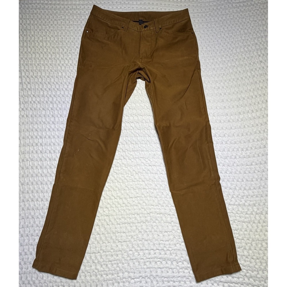 Lululemon Men's Slim Fit‎ Canvas Pants Brown Size 31 Stretch Casual Workwear